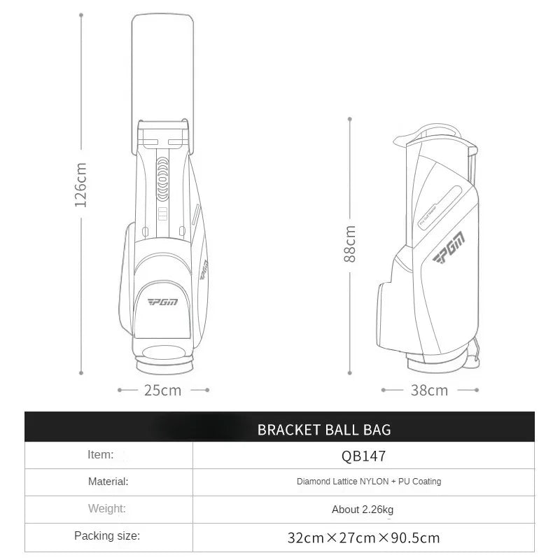 Men Women 14 Insertion Lightweight Portable Shoulder Strap Bracket Bag Bracket Golf Bags QB147