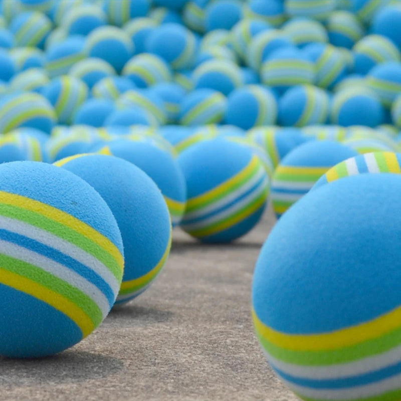 10Pcs Rainbow Stripe Foam Sponge Golf Balls Swing Practice Training Aids Ball 38Mm Indoor Practice Ball Golf Stuff Q007
