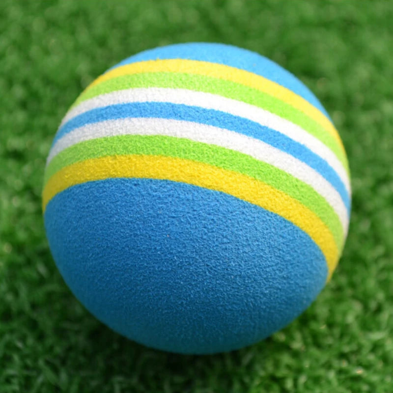 10Pcs Rainbow Stripe Foam Sponge Golf Balls Swing Practice Training Aids Ball 38Mm Indoor Practice Ball Golf Stuff Q007