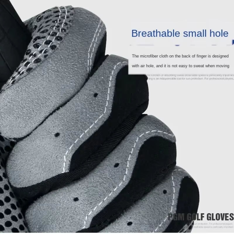 Professional Golf Gloves Microfiber Cloth Fabric Breathable Non-Slip Gloves Club Swing Putting Training Gloves