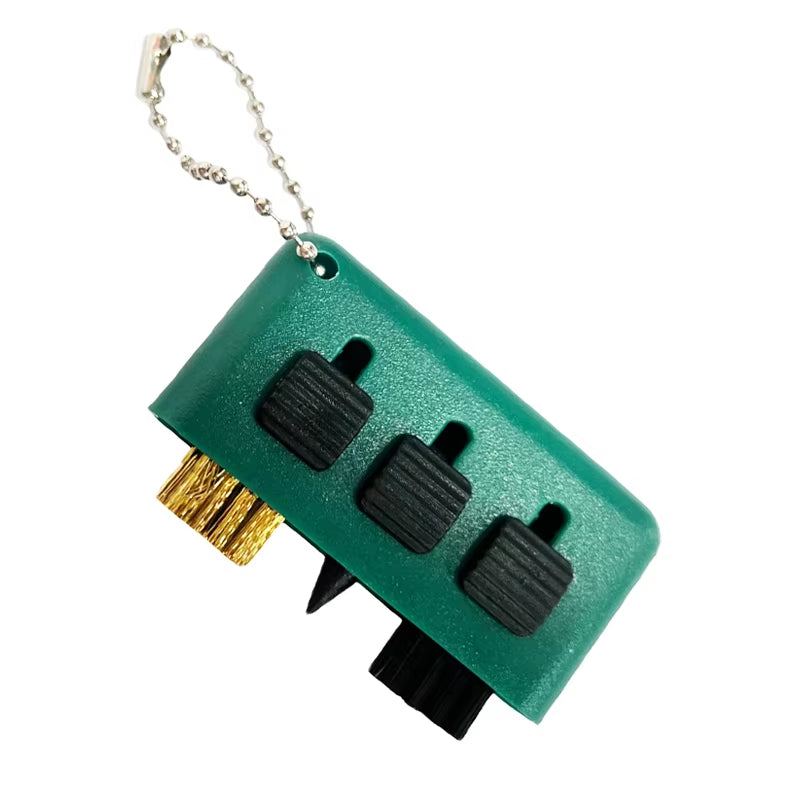 3 in 1 Golf Club Cleaning Brush Training Accessories Pocket Portable Multifunctional Golf Club Wedge Ball Groove Putter Cleaning